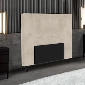 Cabeceira para Cama Box Solteiro Portobel Amanda com Revestimento em Suede