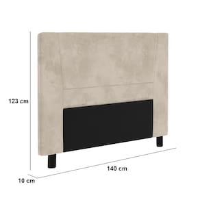 Cabeceira para Cama Box Casal Portobel Amanda com Revestimento em Suede