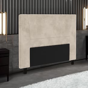 Cabeceira para Cama Box Casal Portobel Amanda com Revestimento em Suede