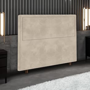 Cabeceira para Cama Box Queen Size Portobel Evelyn com Revestimento em Suede – 160cm de largura