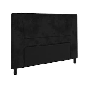 Cabeceira para Cama Box King Size Portobel Amanda com Revestimento em Suede - Preto - 1