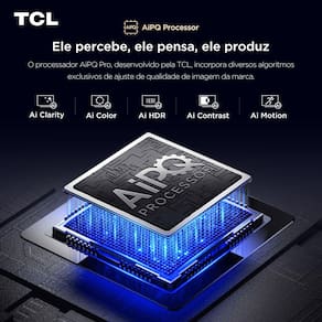 Smart TV TCL 50" 4K QLED UHD 50P7K Google TV 60Hz Processador AiPQ Preta