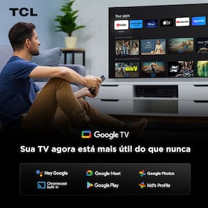 Smart TV TCL 50" 4K QLED UHD 50P7K Google TV 60Hz Processador AiPQ Preta