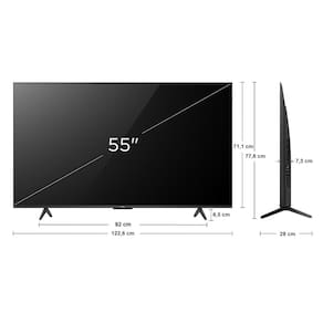 Smart TV 55” TCL P7K QLED Ultra HD 4K com Sistema Operacional Google TV, HDR10+, Dolby Vision, Dolby Atmos, HDMI 2.1, Comando por Voz e Googlecast