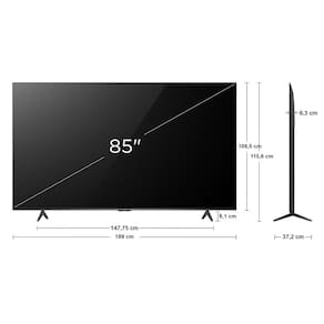 Smart TV 85” TCL P7K QLED Ultra HD 4K com Sistema Operacional Google TV, HDR10+, Dolby Vision e Atmos, Áudio Onkyo com Subwoofer e Googlecast