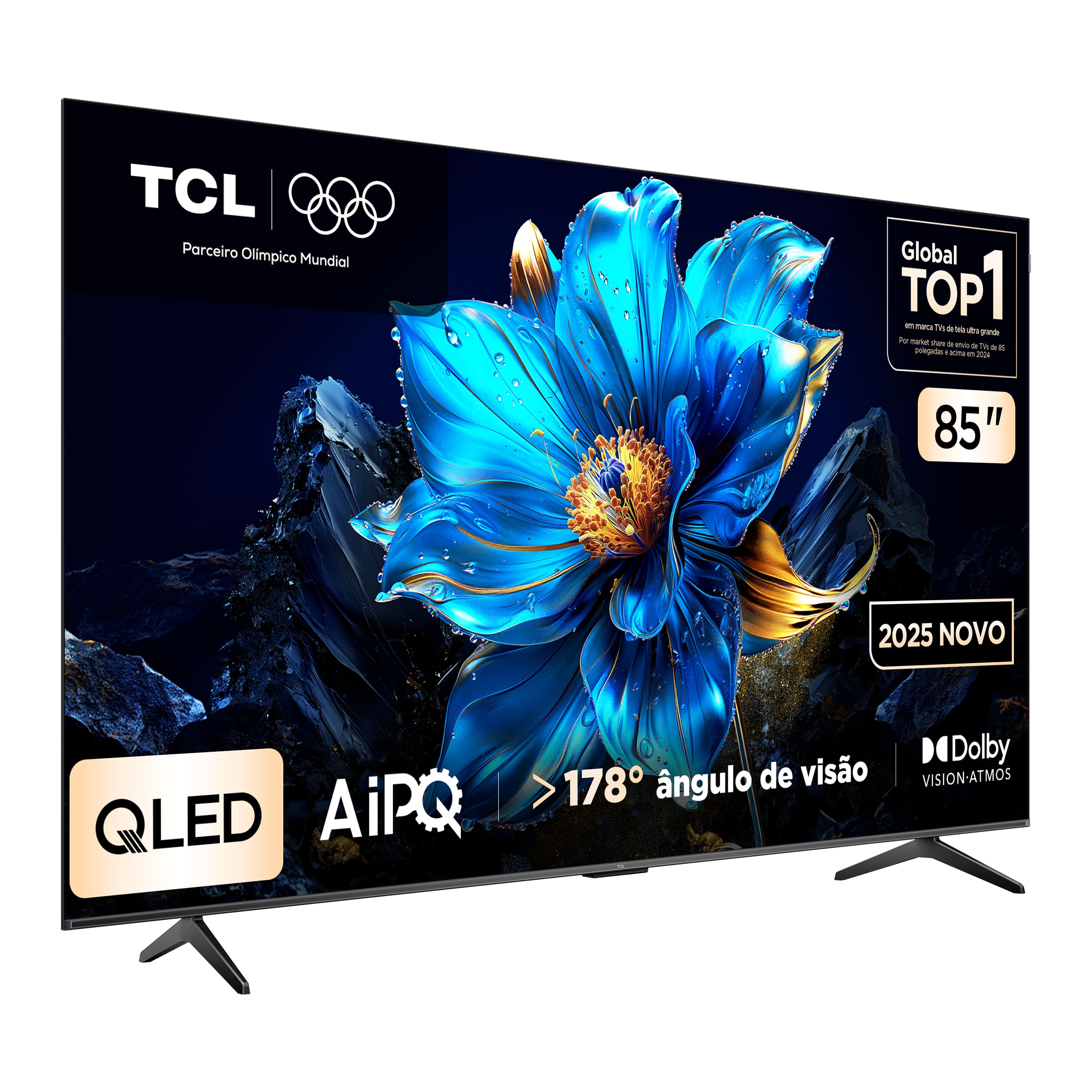 Smart TV 85” TCL 85P7K 4K QLED UHD 60Hz com Sistema Operacional Google TV - 1