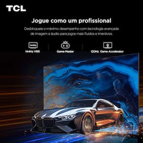 Smart TV 65” TCL 65C6K 4K QD-Mini Led 144Hz com Sistema Operacional Google TV