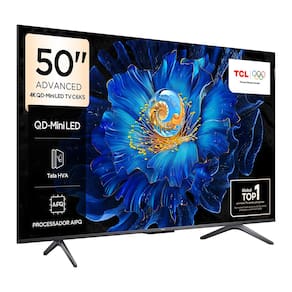 Smart TV 50" TCL C6KS 4K QD-Mini LED com Sistema Operacional Google TV, Dolby Vision, Atmos, HDR10+, ALLM, HDMI 2.1 e Comando de voz