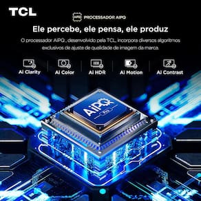 Smart TV 50" TCL C6KS 4K QD-Mini LED com Sistema Operacional Google TV, Dolby Vision, Atmos, HDR10+, ALLM, HDMI 2.1 e Comando de voz