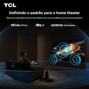 Smart TV 50" TCL C6KS 4K QD-Mini LED com Sistema Operacional Google TV, Dolby Vision, Atmos, HDR10+, ALLM, HDMI 2.1 e Comando de voz