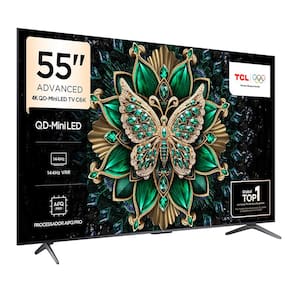 Smart TV 55” TCL C6K Premium 4K QD-Mini LED com Sistema Operacional Google TV, Dolby Vision IQ, Atmos, Subwoofer, HDR10+, 144Hz VRR e Comando de Voz