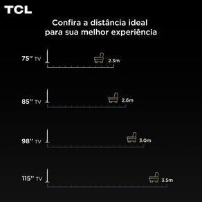 Smart TV 55” TCL C6K Premium 4K QD-Mini LED com Sistema Operacional Google TV, Dolby Vision IQ, Atmos, Subwoofer, HDR10+, 144Hz VRR e Comando de Voz
