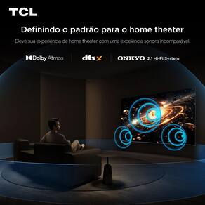 Smart TV 55” TCL C6K Premium 4K QD-Mini LED com Sistema Operacional Google TV, Dolby Vision IQ, Atmos, Subwoofer, HDR10+, 144Hz VRR e Comando de Voz
