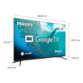 Smart TV LED 65" Ultra HD 4K Philips 65PUG7019/78 com Google TV, Comando de Voz, Wi-Fi, Entradas HDMI e USB