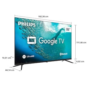 Smart TV LED 86" Ultra HD 4K Philips 86PUG7019/78 com Google TV, Comando de Voz, Wi-Fi, Entradas HDMI e USB