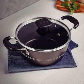 Caçarola Tramontina Sicília em Alumínio com Revestimento Interno e Externo Antiaderente Starflon Excellent 20cm - Avelã - 2