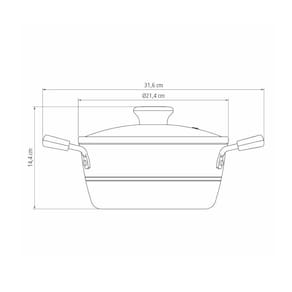 Caçarola Tramontina Sicília em Alumínio com Revestimento Interno e Externo Antiaderente Starflon Excellent 20cm - Vermelha - 3