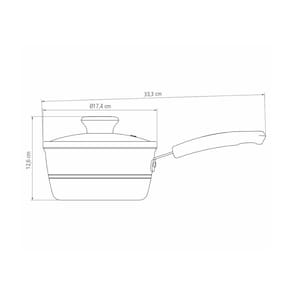 Panela Tramontina Sicília em Alumínio com Revestimento Interno e Externo Antiaderente Starflon Excellent 16cm - Avelã - 3