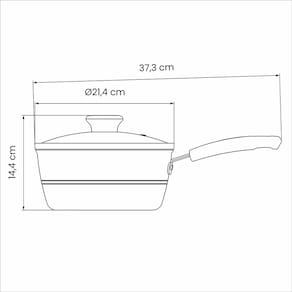 Panela Tramontina Sicília em Alumínio com Revestimento Interno e Externo em Antiaderente Starflon Excellent 20 cm - Avelã - 2