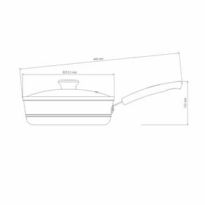 Frigideira Funda Tramontina Sicília em Alumínio com Tampa, Revestimento Interno e Externo em Antiaderente Starflon Excellent Avelã - 24 cm - 2