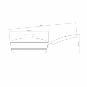 Frigideira Funda Tramontina Sicília em Alumínio com Tampa, Revestimento Interno e Externo em Antiaderente Starflon Excellent Vermelha - 24 cm - 3
