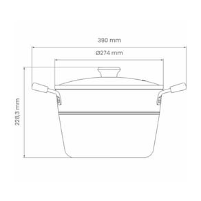 Caldeirão Tramontina Sicília em Alumínio com Revestimento Interno e Externo em Antiaderente Starflon Excellent Avelã com Tampa de Vidro - 24 cm - 3