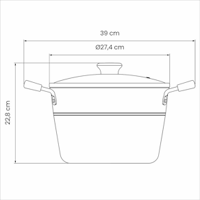 Caldeirão Tramontina Sicília em Alumínio com Revestimento Interno e Externo em Antiaderente Starflon Excellent Avelã com Tampa de Vidro - 26 cm - 2