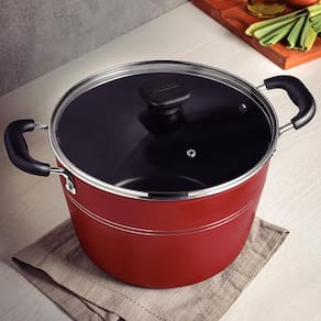 Caldeirão Tramontina Sicília em Alumínio com Revestimento Interno e Externo Antiaderente Starflon Excellent 26cm – Vermelho - 1