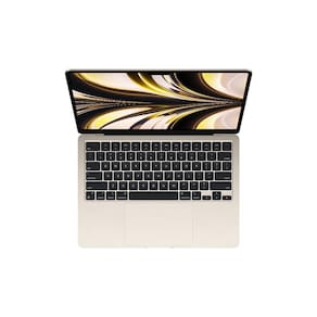 Apple MacBook Air de 13" (Estelar, Chip M2 com CPU 8 núcleos, GPU 8 núcleos e Neural Engine de 16 núcleos, Memória unificada 16 GB, SSD de 256 GB)