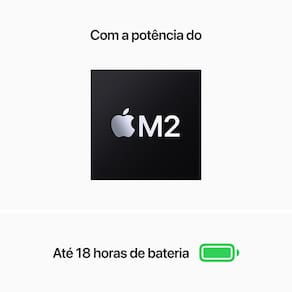 Apple MacBook Air de 13" (Estelar, Chip M2 com CPU 8 núcleos, GPU 8 núcleos e Neural Engine de 16 núcleos, Memória unificada 16 GB, SSD de 256 GB)