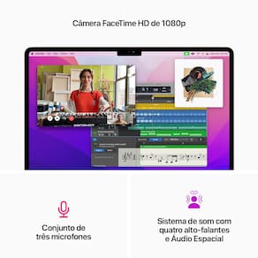 Apple MacBook Air de 13" (Estelar, Chip M2 com CPU 8 núcleos, GPU 8 núcleos e Neural Engine de 16 núcleos, Memória unificada 16 GB, SSD de 256 GB)
