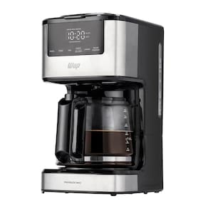 Cafeteira Elétrica Digital Wap Aroma WCD 1500 com capacidade de até 38 Xícaras – Inox/Preto - 110V - 1