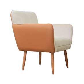 Poltrona Conlflex Bélgica com Apoio de Braço Revestida em Tecido Linho - 1