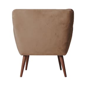 Poltrona Conlflex Lorena com Apoio de Braço e Revestida em Tecido Veludo - Cappucino - 3