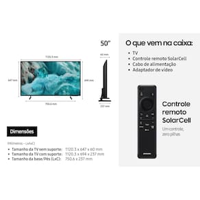 Smart TV Samsung 50” 4K QLED Ultra QN50Q7FAAGXZD Vision AI Xbox Cloud Gaming Controle por Gestos