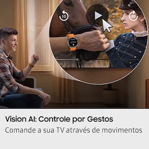 Smart TV QLED 50” 4K Samsung QN50Q7FAAGXZD, Vision AI, Processador com AI, Xbox Cloud Gaming, Controle por Gestos, Art Store, Alexa, Wi-Fi e Bluetooth
