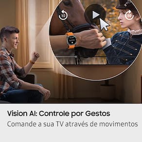 Smart TV QLED 55” 4K Samsung QN55Q7FAAGXZD, Vision AI, Processador com AI, Xbox Cloud Gaming, Controle por Gestos, Art Store, Alexa, Wi-Fi e Bluetooth