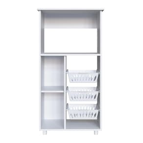 Fruteira Genialflex Dubai com 1 Porta, 3 Cestos, 1 Prateleira e 60,5cm de largura - Branco - 1