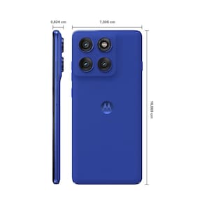 Smartphone Motorola Edge 60 Pro 5G Azul 256GB, 12GB RAM + 12GB Ram Boost, Tela 6.7" 120Hz, Câmera Sony LYTIA 700C 50MP e Dimensity 8350 Extreme