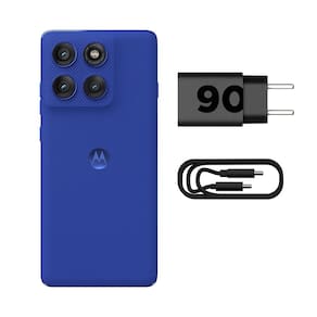 Smartphone Motorola Edge 60 Pro 5G Azul 256GB, 12GB RAM + 12GB Ram Boost, Tela 6.7" 120Hz, Câmera Sony LYTIA 700C 50MP e Dimensity 8350 Extreme