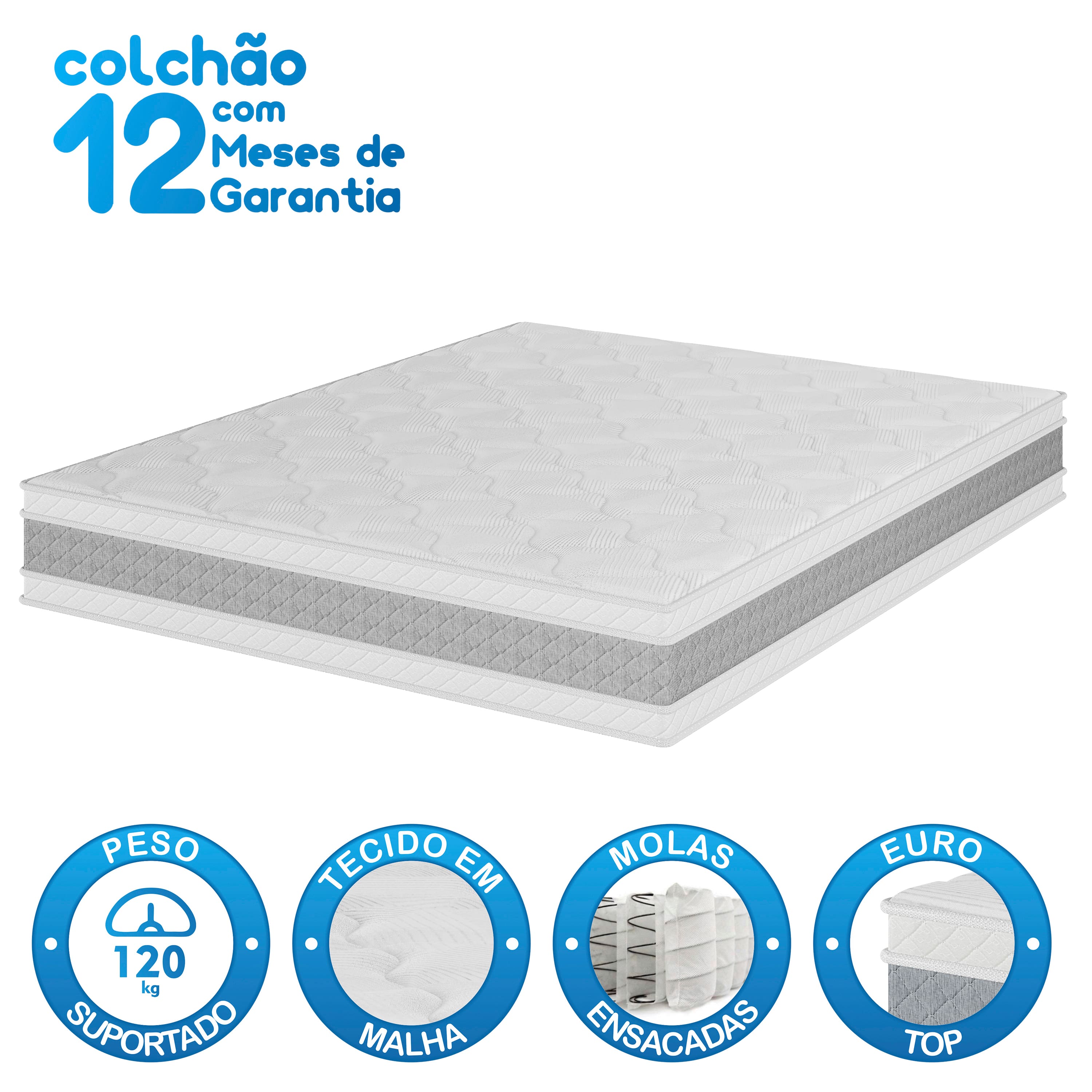 Colchão Queen Size Molas Ensacadas Umaflex Loreto A26 - 2