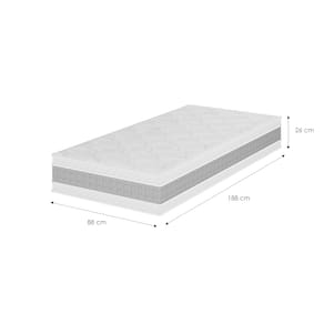 Colchão Solteiro Molas Ensacadas Umaflex Loreto A26 - COL M ENS 0,88 UMAFLEX LORETO CZ/BR A26 - 3