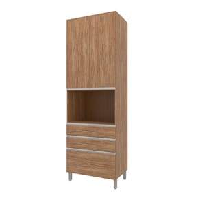 Paneleiro Bartira Amazonita com 2 Portas, 3 Gavetas, 3 Prateleiras e 71cm de largura - Damasco - 2