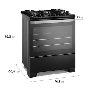 Fogão 5 Bocas Electrolux FE5GB Efficient Preto Bivolt