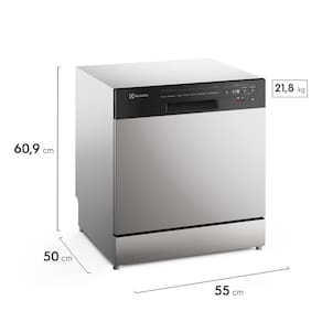 Lava-Louças Electrolux LS08E 8 Serviços Lava e Seca Inox