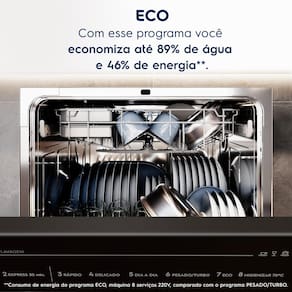 Lava-Louças Electrolux LS08E 8 Serviços Lava e Seca Inox