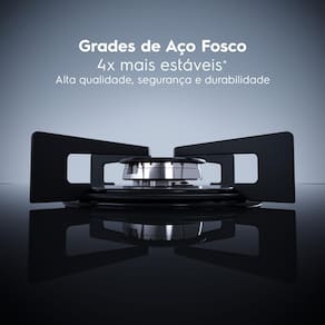 Cooktop 4 Bocas Electrolux KE4GR Efficient Mesa de Vidro Grade de Aço Fosco Bivolt