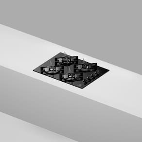 Cooktop 4 Bocas Electrolux KE4GR Efficient Mesa de Vidro Grade de Aço Fosco Bivolt