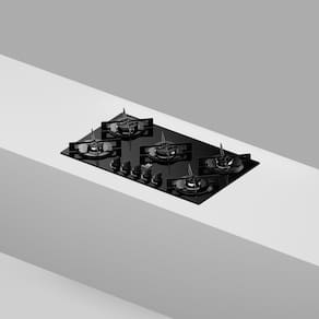 Cooktop 5 Bocas Electrolux KE5GR Efficient Mesa de Vidro Grade de Aço Fosco Bivolt