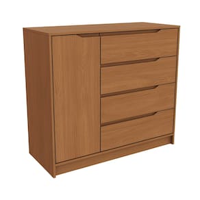 Cômoda Kappesberg Ibiza com 1 Porta, 4 Gavetas e 105cm de largura - Canela - 1